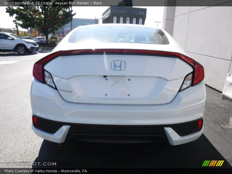 Aegean Blue Metallic / Black 2020 Honda Civic LX Coupe