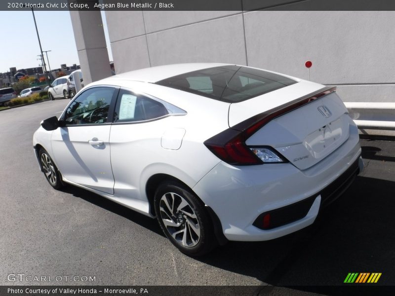 Aegean Blue Metallic / Black 2020 Honda Civic LX Coupe