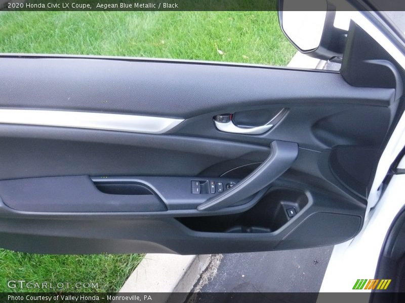 Aegean Blue Metallic / Black 2020 Honda Civic LX Coupe