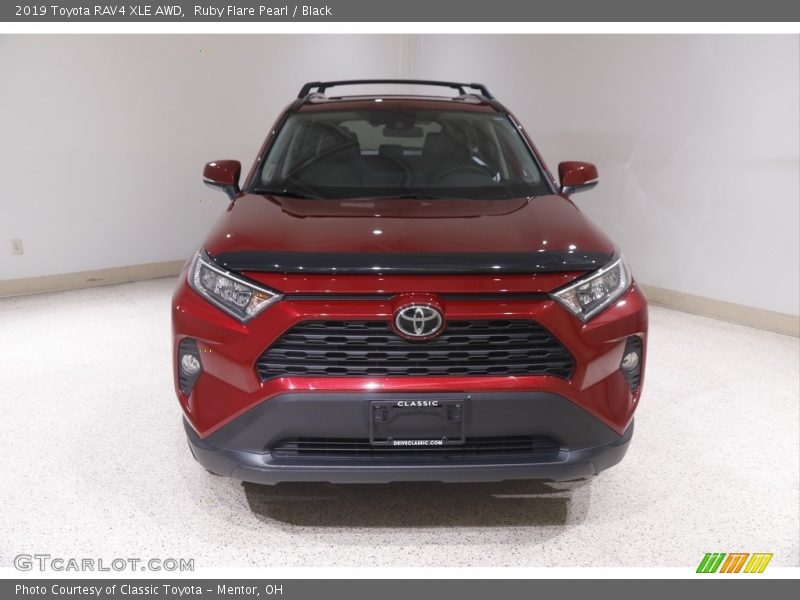 Ruby Flare Pearl / Black 2019 Toyota RAV4 XLE AWD