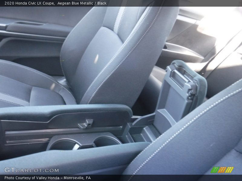 Aegean Blue Metallic / Black 2020 Honda Civic LX Coupe