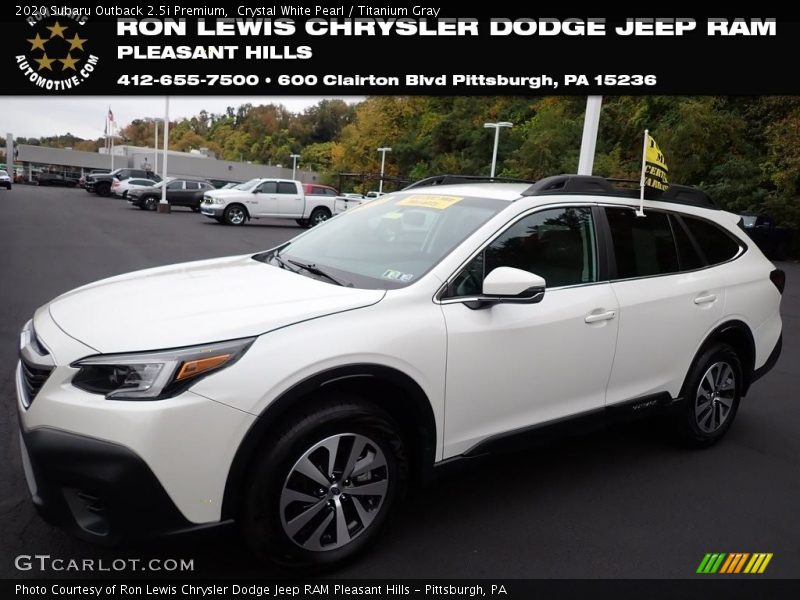 Crystal White Pearl / Titanium Gray 2020 Subaru Outback 2.5i Premium