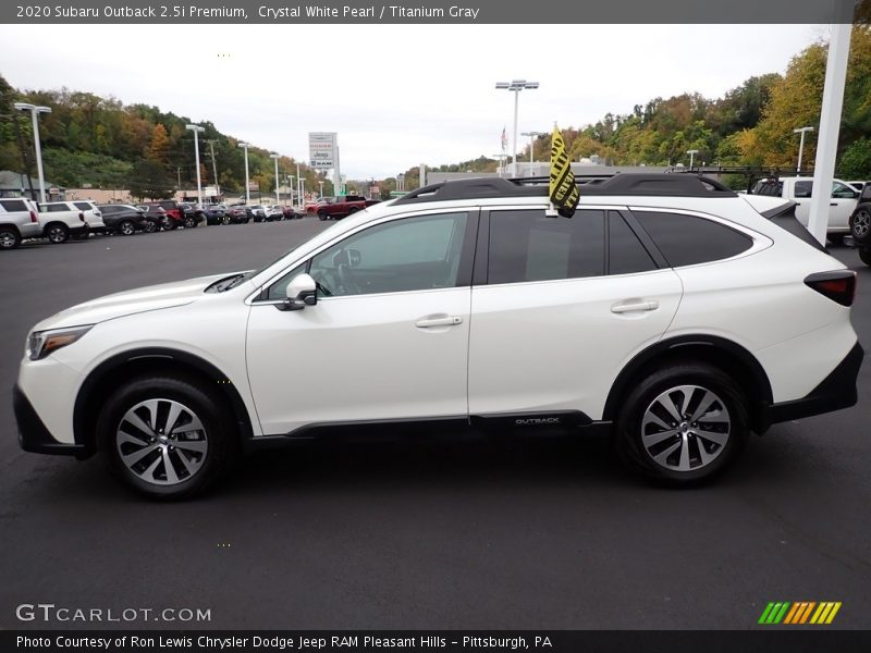 Crystal White Pearl / Titanium Gray 2020 Subaru Outback 2.5i Premium