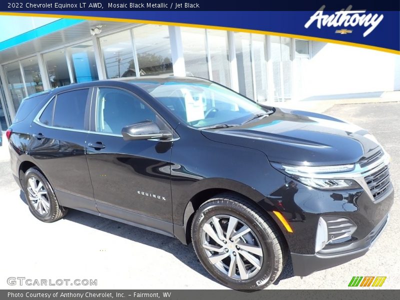 Mosaic Black Metallic / Jet Black 2022 Chevrolet Equinox LT AWD