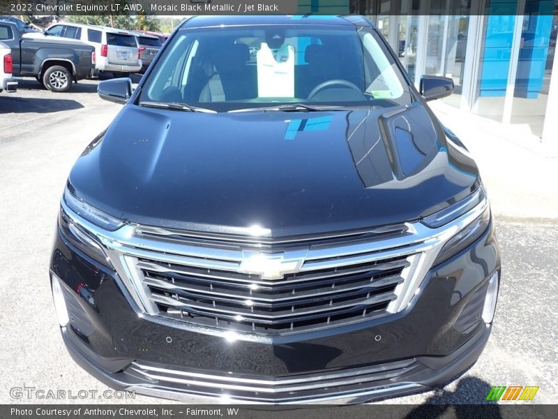 Mosaic Black Metallic / Jet Black 2022 Chevrolet Equinox LT AWD