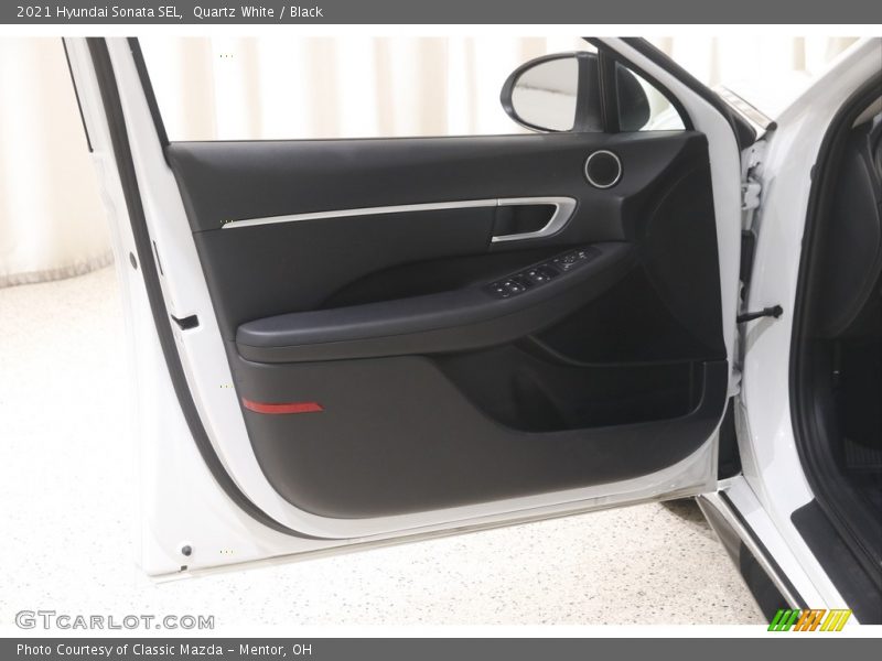 Quartz White / Black 2021 Hyundai Sonata SEL