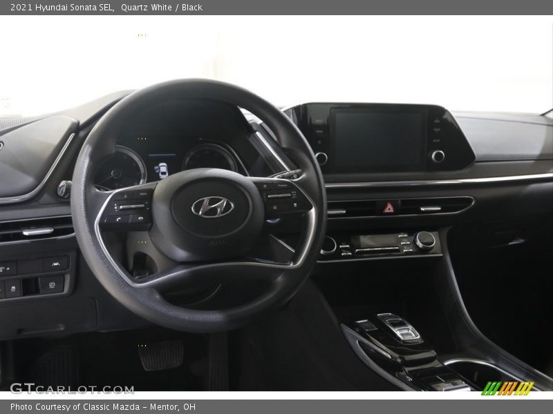 Quartz White / Black 2021 Hyundai Sonata SEL