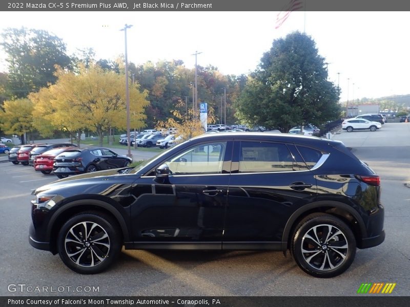 Jet Black Mica / Parchment 2022 Mazda CX-5 S Premium Plus AWD
