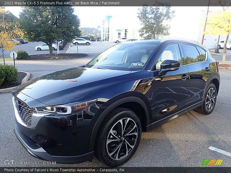 Jet Black Mica / Parchment 2022 Mazda CX-5 S Premium Plus AWD