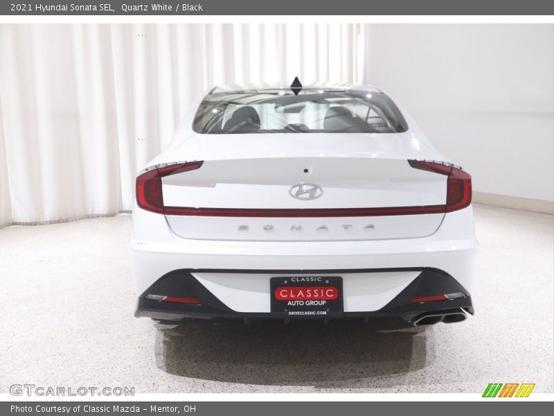 Quartz White / Black 2021 Hyundai Sonata SEL