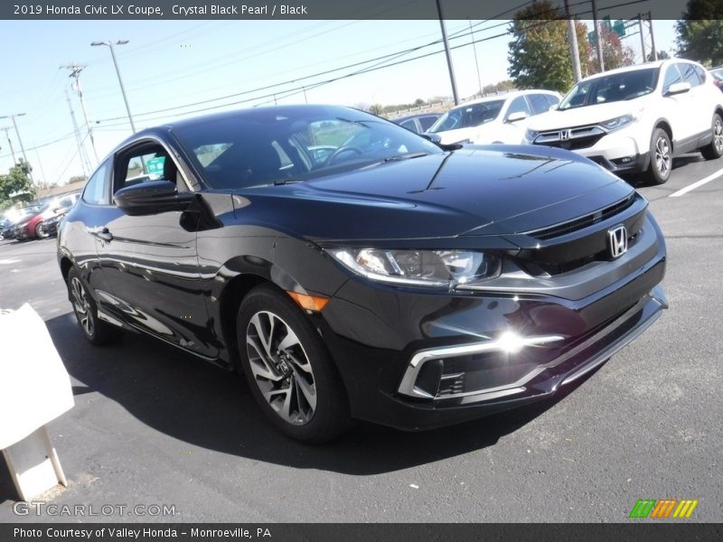 Crystal Black Pearl / Black 2019 Honda Civic LX Coupe