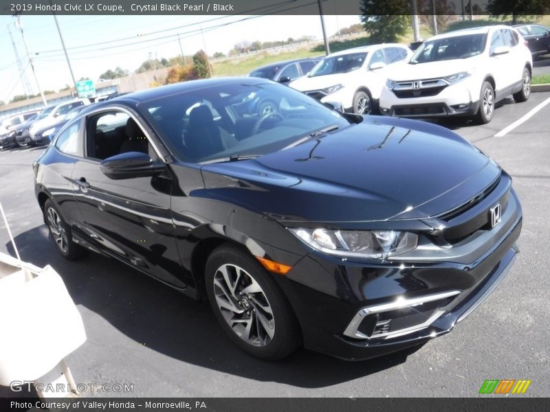 Crystal Black Pearl / Black 2019 Honda Civic LX Coupe