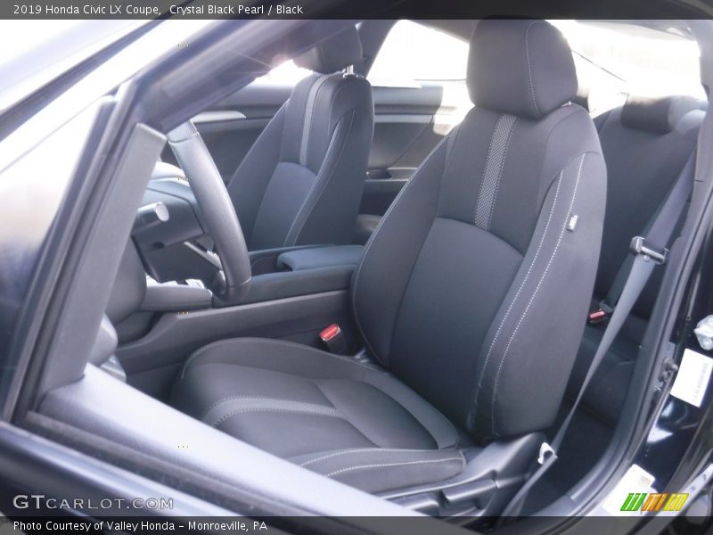 Crystal Black Pearl / Black 2019 Honda Civic LX Coupe