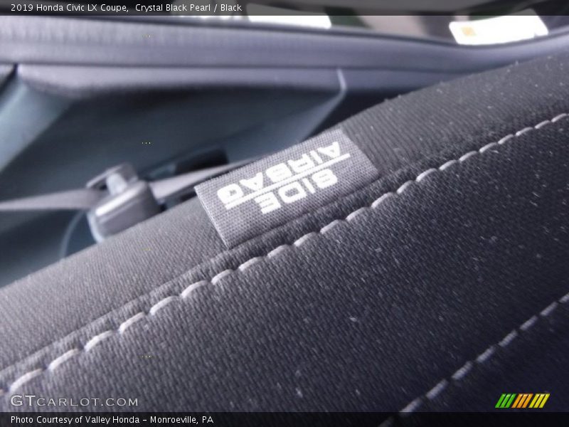 Crystal Black Pearl / Black 2019 Honda Civic LX Coupe