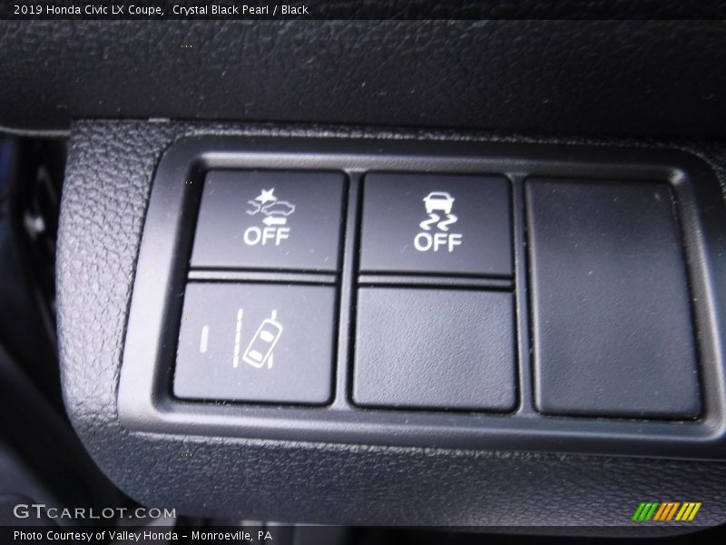 Crystal Black Pearl / Black 2019 Honda Civic LX Coupe