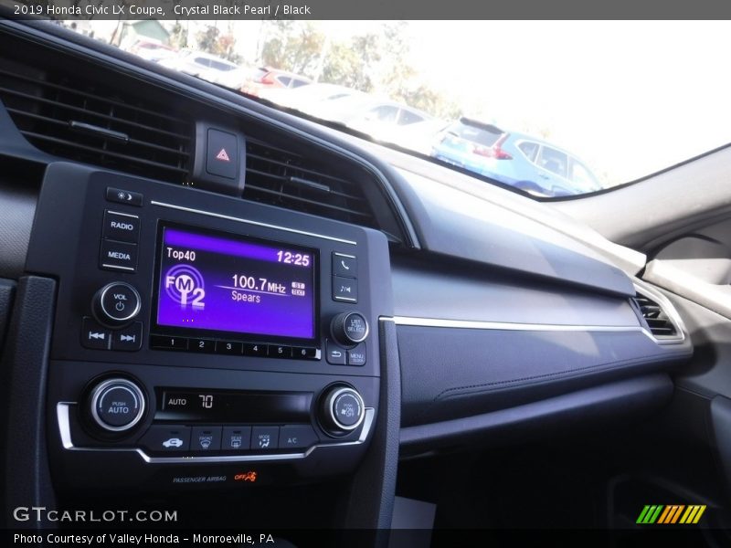 Crystal Black Pearl / Black 2019 Honda Civic LX Coupe