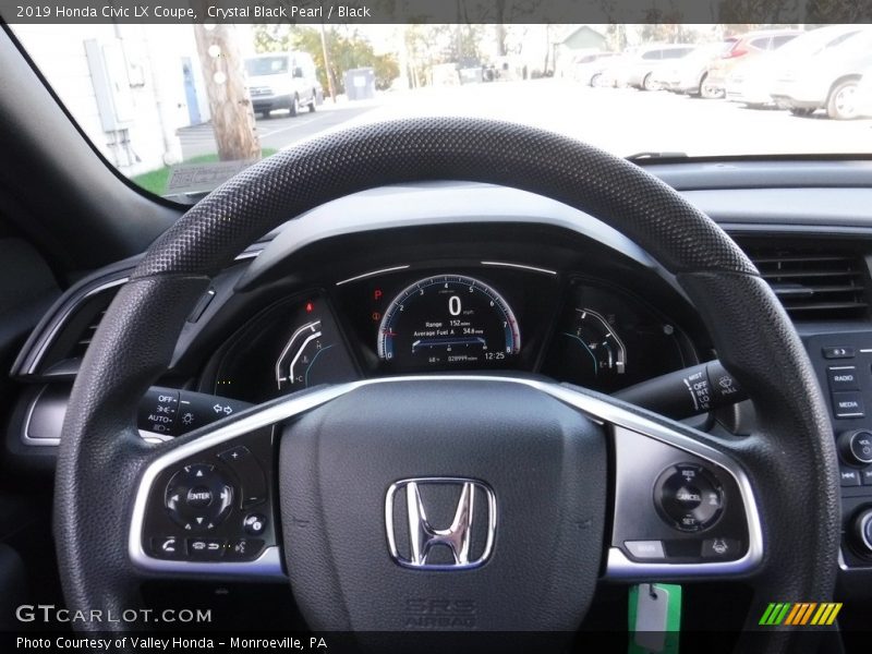 Crystal Black Pearl / Black 2019 Honda Civic LX Coupe