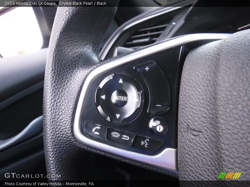 Crystal Black Pearl / Black 2019 Honda Civic LX Coupe
