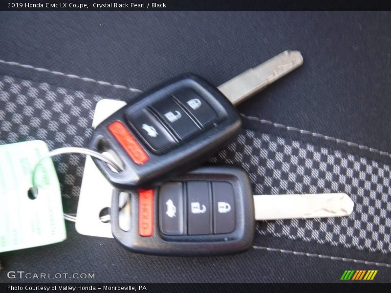 Crystal Black Pearl / Black 2019 Honda Civic LX Coupe