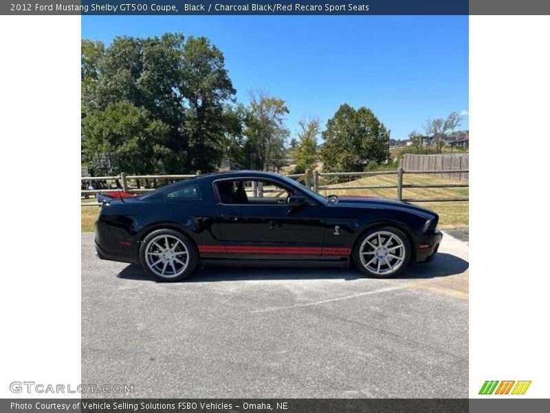 Black / Charcoal Black/Red Recaro Sport Seats 2012 Ford Mustang Shelby GT500 Coupe