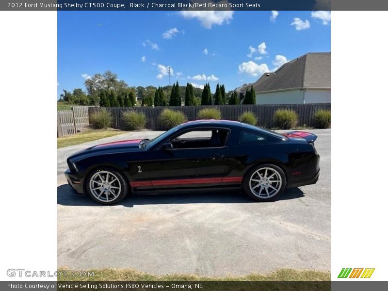 Black / Charcoal Black/Red Recaro Sport Seats 2012 Ford Mustang Shelby GT500 Coupe