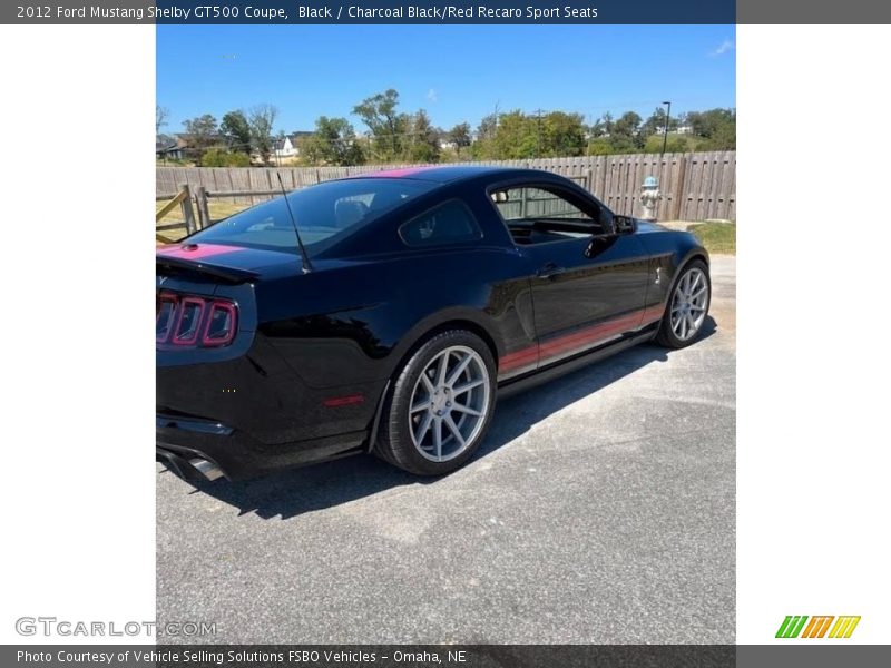 Black / Charcoal Black/Red Recaro Sport Seats 2012 Ford Mustang Shelby GT500 Coupe