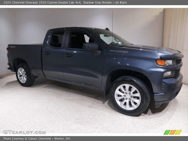 Shadow Gray Metallic / Jet Black 2020 Chevrolet Silverado 1500 Custom Double Cab 4x4