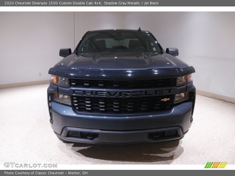 Shadow Gray Metallic / Jet Black 2020 Chevrolet Silverado 1500 Custom Double Cab 4x4