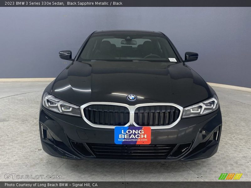 Black Sapphire Metallic / Black 2023 BMW 3 Series 330e Sedan