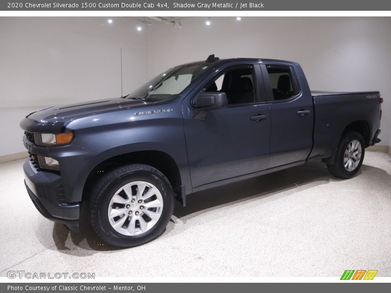 Shadow Gray Metallic / Jet Black 2020 Chevrolet Silverado 1500 Custom Double Cab 4x4