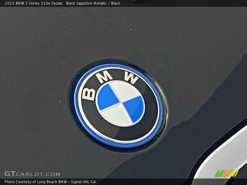 Black Sapphire Metallic / Black 2023 BMW 3 Series 330e Sedan
