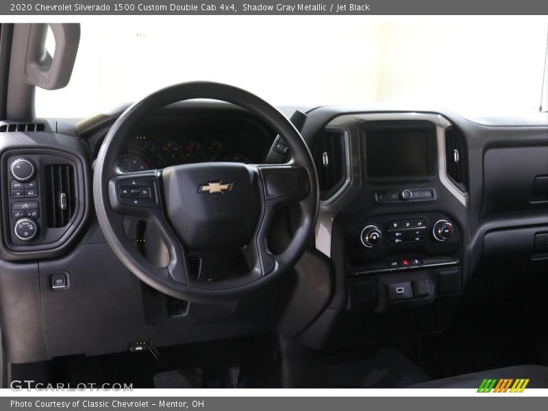 Shadow Gray Metallic / Jet Black 2020 Chevrolet Silverado 1500 Custom Double Cab 4x4