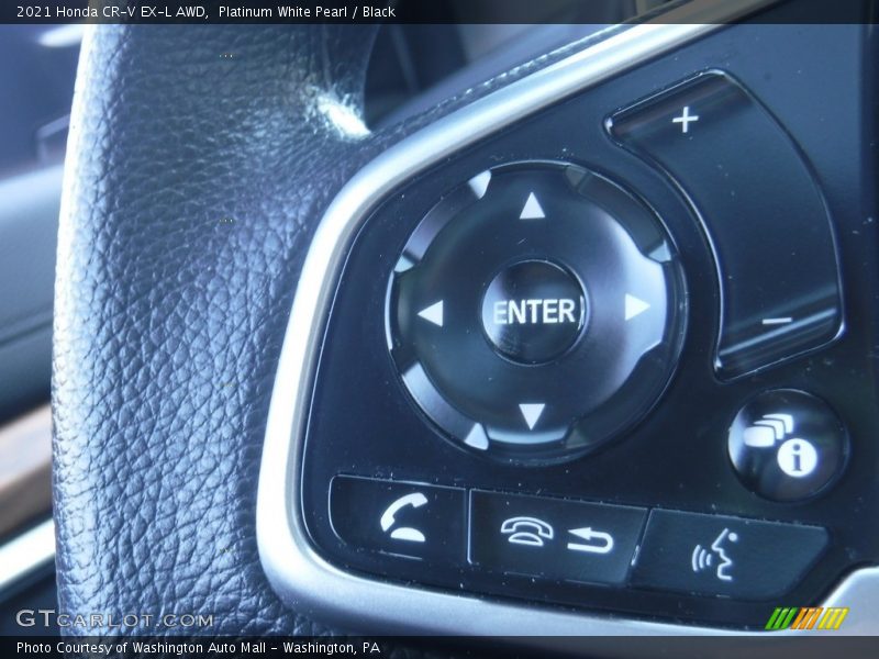 Platinum White Pearl / Black 2021 Honda CR-V EX-L AWD