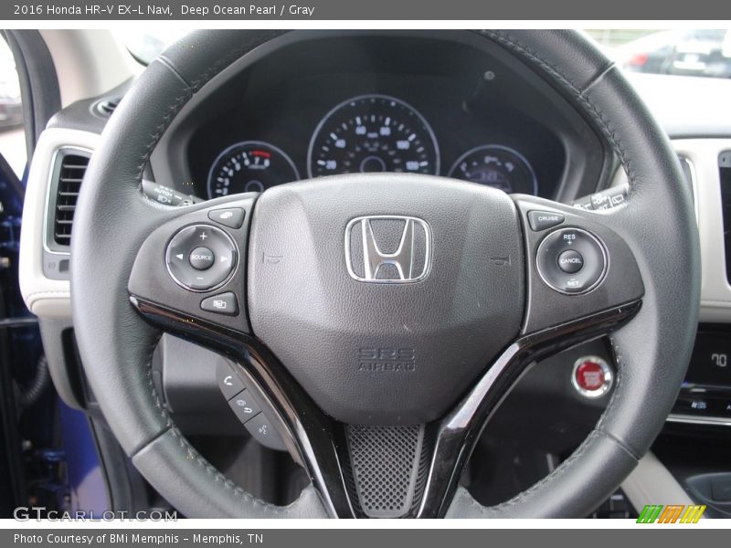 Deep Ocean Pearl / Gray 2016 Honda HR-V EX-L Navi