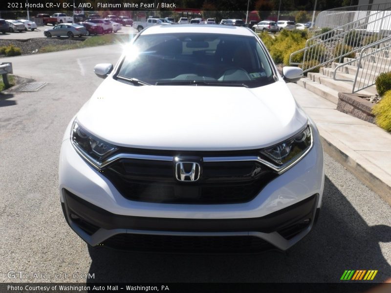 Platinum White Pearl / Black 2021 Honda CR-V EX-L AWD