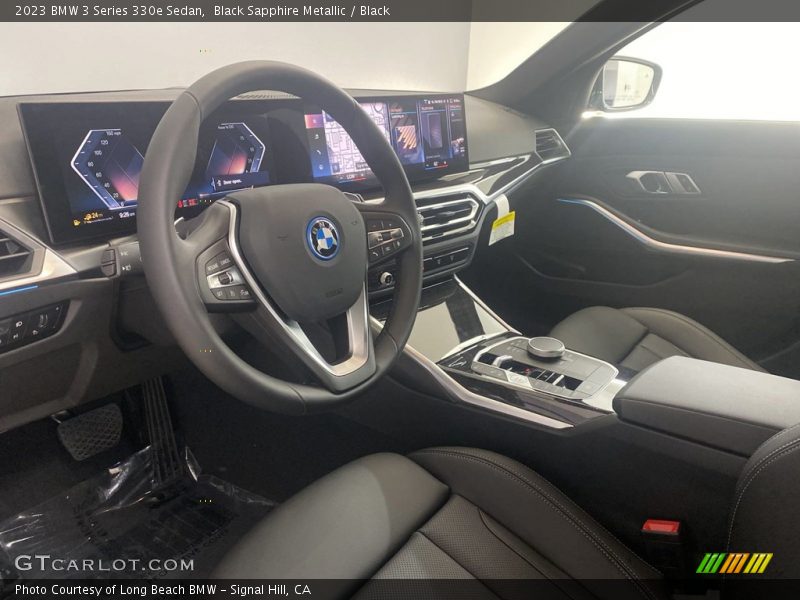 Black Sapphire Metallic / Black 2023 BMW 3 Series 330e Sedan
