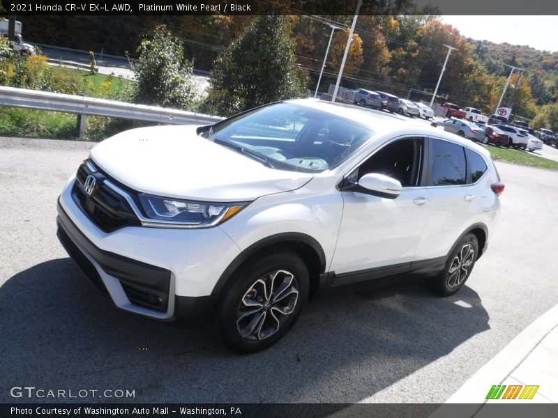 Platinum White Pearl / Black 2021 Honda CR-V EX-L AWD