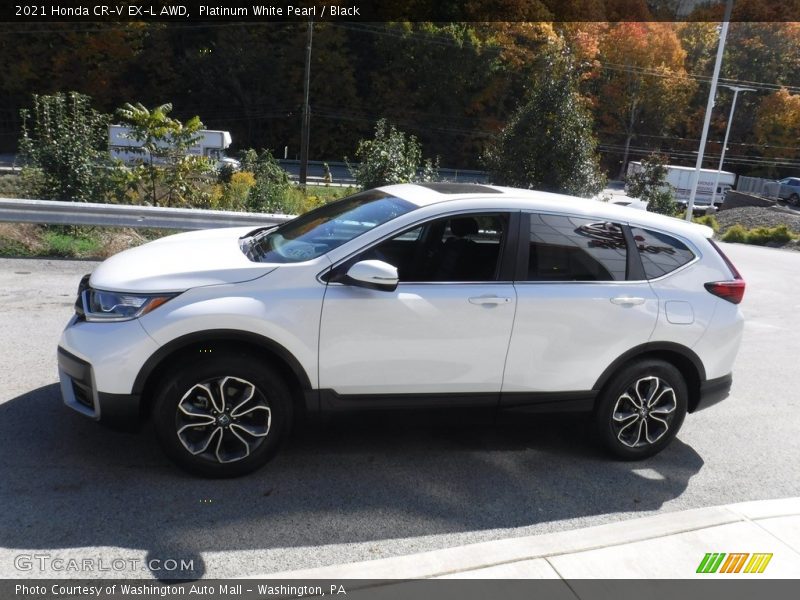 Platinum White Pearl / Black 2021 Honda CR-V EX-L AWD