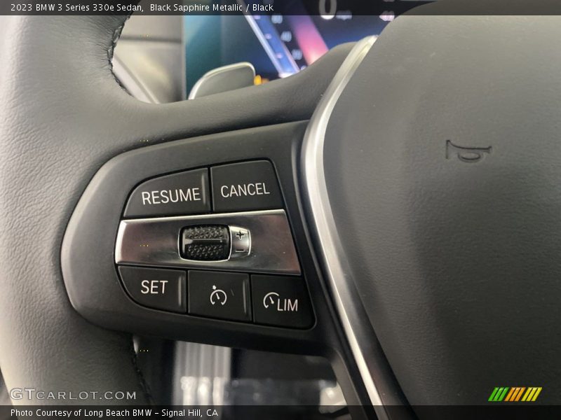 Black Sapphire Metallic / Black 2023 BMW 3 Series 330e Sedan
