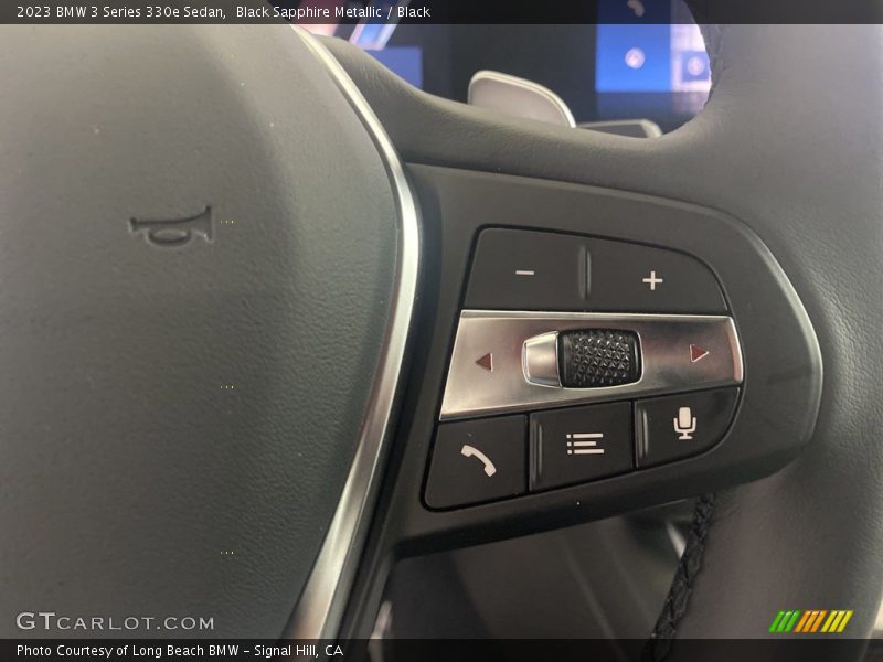Black Sapphire Metallic / Black 2023 BMW 3 Series 330e Sedan