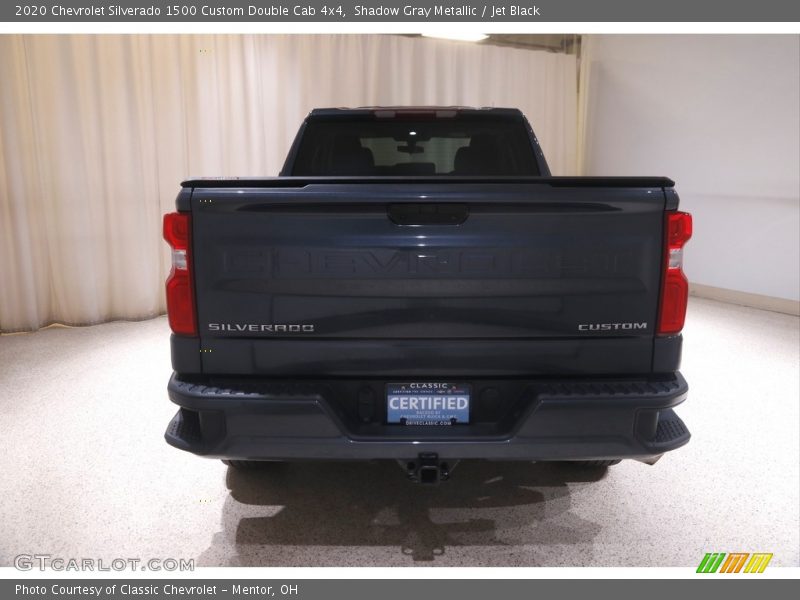 Shadow Gray Metallic / Jet Black 2020 Chevrolet Silverado 1500 Custom Double Cab 4x4