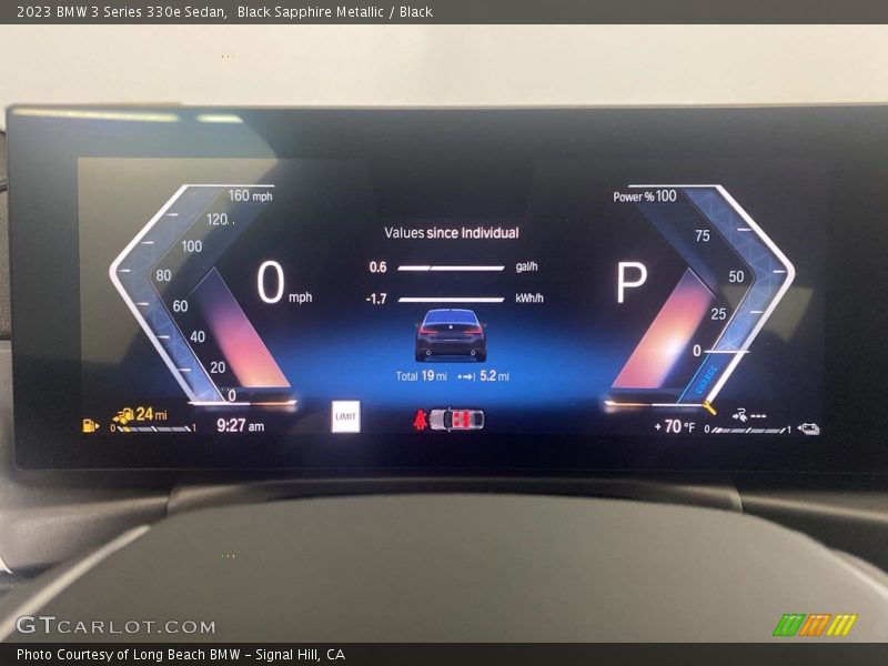 Black Sapphire Metallic / Black 2023 BMW 3 Series 330e Sedan