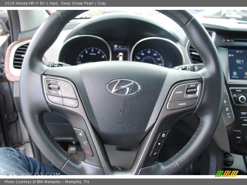 Deep Ocean Pearl / Gray 2016 Honda HR-V EX-L Navi