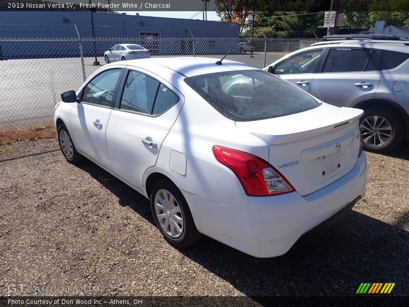 Fresh Powder White / Charcoal 2019 Nissan Versa SV