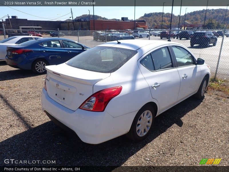 Fresh Powder White / Charcoal 2019 Nissan Versa SV