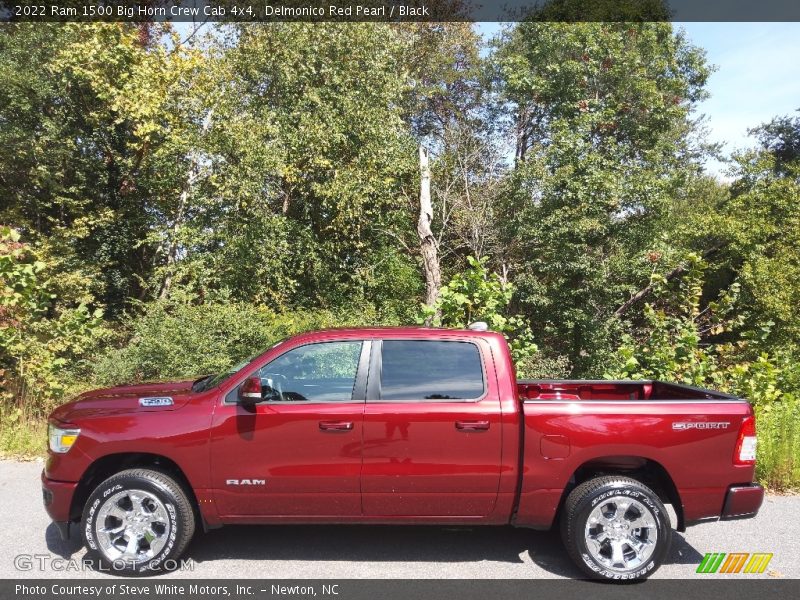 Delmonico Red Pearl / Black 2022 Ram 1500 Big Horn Crew Cab 4x4