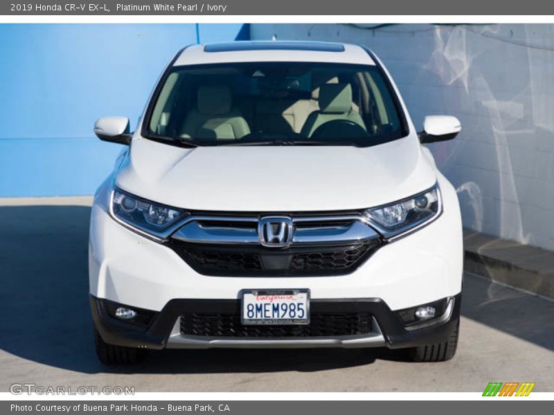 Platinum White Pearl / Ivory 2019 Honda CR-V EX-L
