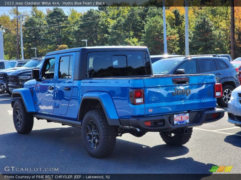 Hydro Blue Pearl / Black 2023 Jeep Gladiator Willys 4x4