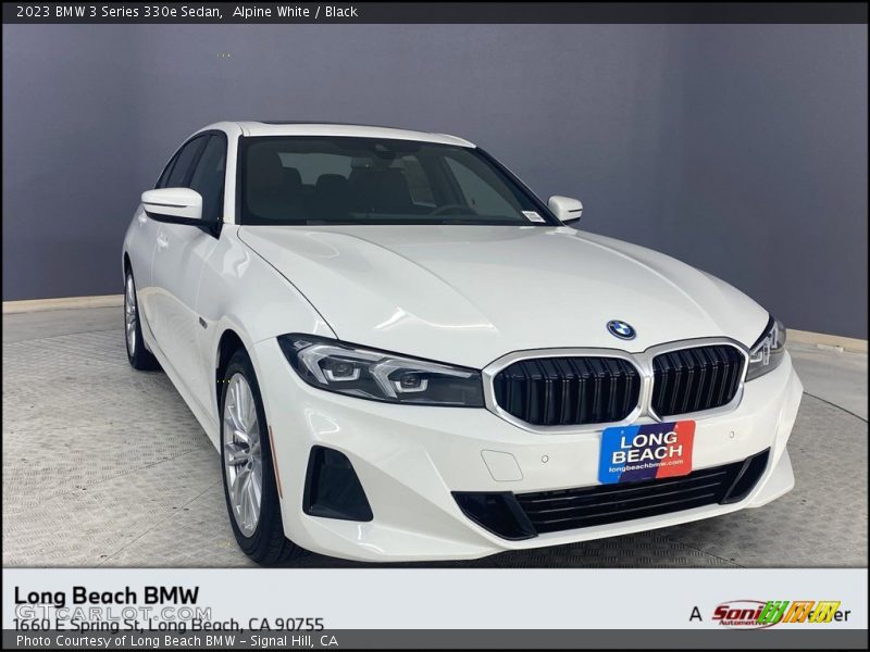 Alpine White / Black 2023 BMW 3 Series 330e Sedan