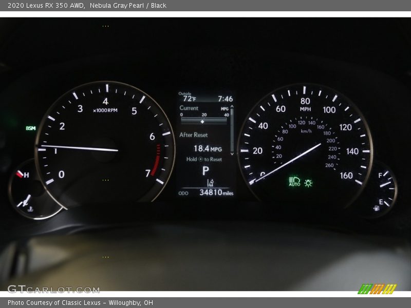 Nebula Gray Pearl / Black 2020 Lexus RX 350 AWD